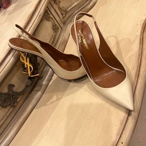 !!!!SOLD !!!OPYUM SLINGBACK PUMPS IN SMOOTH LEATHER